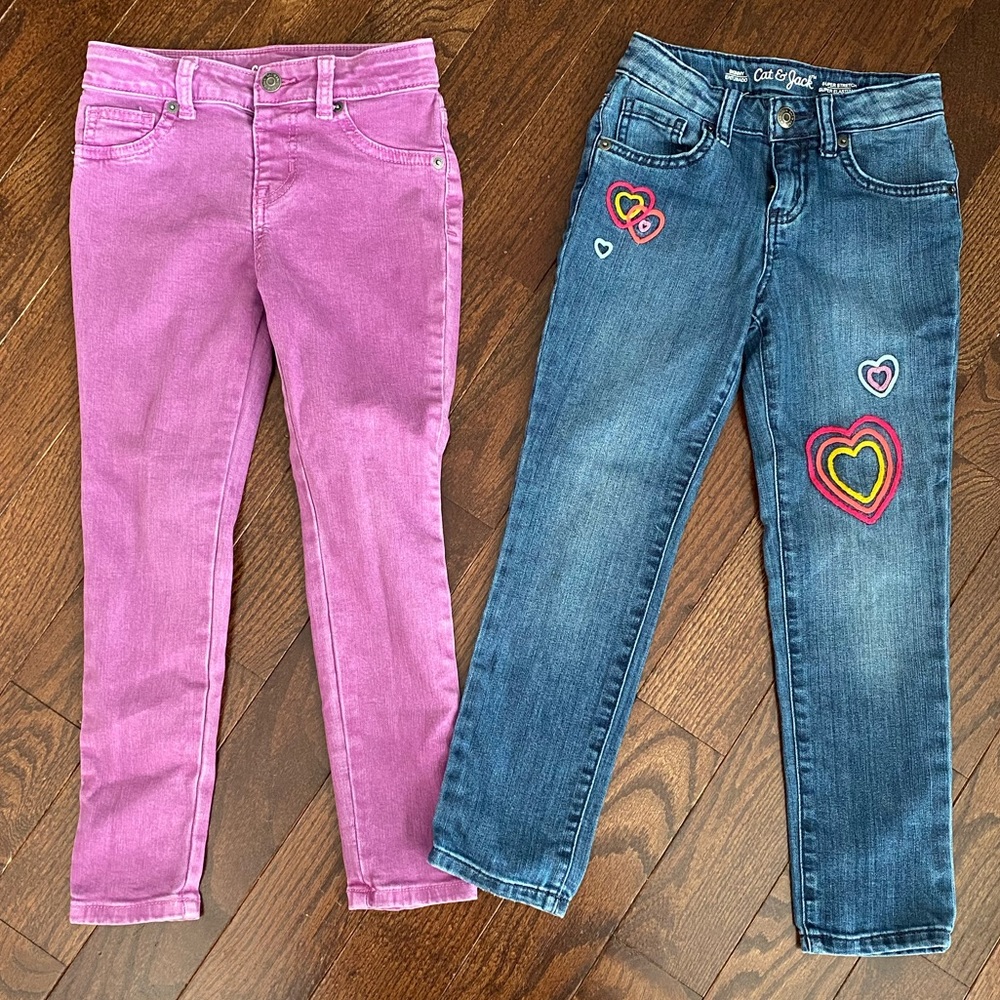 Set of two girls size 6 Target Cat & Jack denim